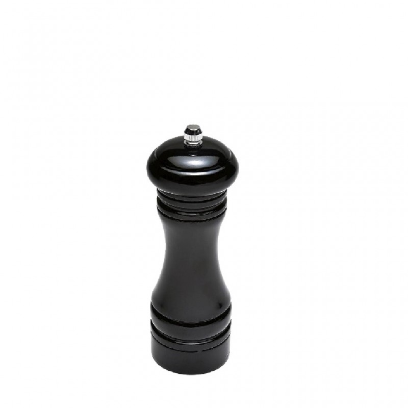 Πιπερόμυλος με κεραμικό μύλο σε μαύρο χρώμα σετ των τεσσάρων τεμαχίων 6x21 εκ