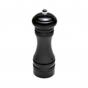 Πιπερόμυλος με κεραμικό μύλο σε μαύρο χρώμα σετ των τεσσάρων τεμαχίων 6x26 εκ