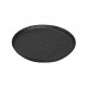 Στρογγυλό πιάτο Lava stoneware σε μαύρο χρώμα σετ των τεσσάρων τεμαχίων 20 εκ