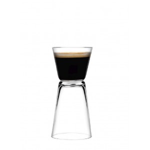 Nude διπλό ποτήρι καφέ σε σετ των δύο τεμαχίων 6x6x12 εκ