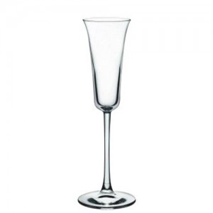 Vintage Grappa κρυστάλλινο ποτήρι σαμπάνιας κολωνάτο σετ δύο τεμαχίων 5.7x21 εκ