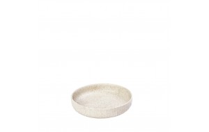 Gobi white sand χειροποίητο μπωλ ρηχό στρογγυλό λευκό ματ σετ έξι τεμαχίων 11.5x3 εκ