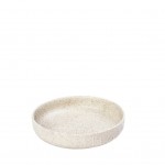 Gobi Sand χειροποίητο πορσελάνινο μπωλ ρηχό στρογγυλό λευκό ματ σετ έξι τεμαχίων 15x3.7 εκ