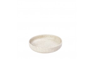 Gobi Sand χειροποίητο πορσελάνινο μπωλ ρηχό στρογγυλό λευκό ματ σετ έξι τεμαχίων 15x15x3.7 εκ