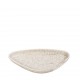 Gobi White Sand χειροποίητο πορσελάνινο πιατάκι τριγωνικό λευκό ματ σετ έξι τεμαχίων 20x11x2.6 εκ