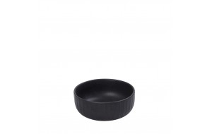 Gobi Sand χειροποίητο πορσελάνινο μπωλ βαθύ στρογγυλό μαύρο ματ σετ έξι τεμαχίων 9x9x4.5 εκ