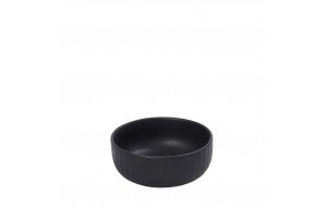 Gobi Sand χειροποίητο πορσελάνινο μπωλ βαθύ στρογγυλό μαύρο ματ σετ έξι τεμαχίων 11.5x11.5x5 εκ