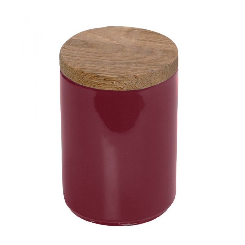 δοχείο από πορσελάνη με ξύλινο καπάκι Pomegranate Essential σετ έξι τεμαχίων 8x8x12 εκ