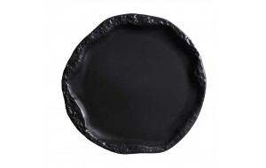 Πορσελάνινο πιάτο φαγητού ρηχό Volcano σε μαύρο ματ χρώμα σετ των τεσσάρων τεμαχίων 27 εκ