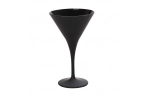 Ποτήρι martini Maya σε μαύρο ματ χρώμα σετ των έξι τεμαχίων 11x18 εκ