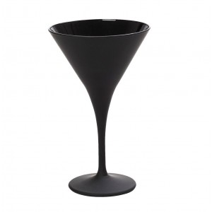 Ποτήρι martini Maya σε μαύρο ματ χρώμα σετ των έξι τεμαχίων 11x18 εκ