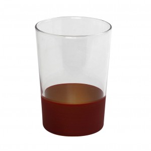 Γυάλινο ποτήρι νερού Alfa κόκκινο σετ έξι τεμάχια 8.8x12.05 εκ