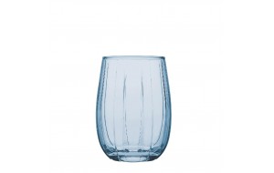 Linka γυάλινο ποτήρι νερού σε γαλάζιο χρώμα σετ των έξι τεμαχίων
