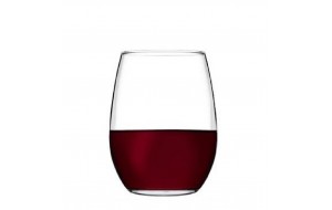 Amber ποτήρι κρασιού γυάλινο διάφανο σετ έξι τεμαχίων 9.4x12 εκ