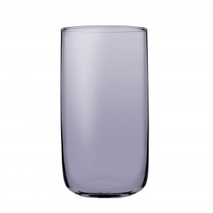 Iconic μωβ ημιδιάφανο ποτήρι νερού από γυαλί σετ έξι τεμαχίων 7x12.9 εκ
