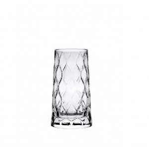 Leafy γυάλινο ποτήρι νερού ή ποτού σετ των έξι τεμαχίων 8x14 εκ