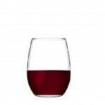 Amber ποτήρι γυάλινο διάφανο κολωνάτο για κρασί σετ τριών τεμαχίων 11 εκ