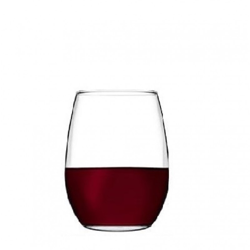 Amber ποτήρι γυάλινο διάφανο κολωνάτο για κρασί σετ τριών τεμαχίων 11 εκ
