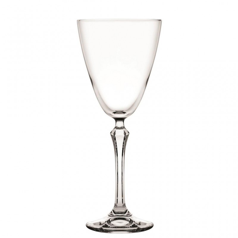 Queen ποτήρι διάφανο κολωνάτο κρασιού από γυαλί σετ τριών τεμαχίων 9.5x22.9 εκ
