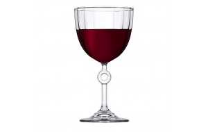 Amore Wine ποτήρι κολωνάτο διάφανο σετ δύο τεμαχίων 8.8x16.8 εκ