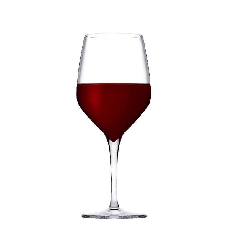 Napa ποτήρι γυάλινο διάφανο κολωνάτο για κρασί σετ έξι τεμαχίων 22 εκ