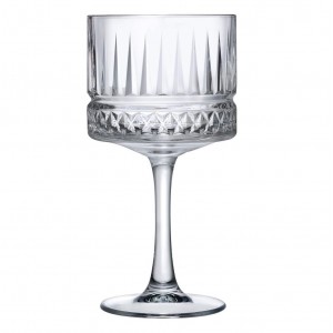 Elysia Cocktail ποτήρι σκαλιστό διάφανο από γυαλί σετ τεσσάρων τεμαχίων 10.1x19.8 εκ