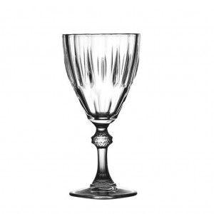 Diamond κολωνάτο ποτήρι κρασιού διάφανο γυάλινο σετ έξι τεμαχίων 7.8x16.2 εκ