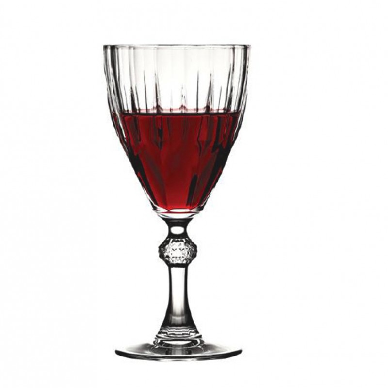 Diamond ποτήρι για κόκκινο κρασί γυάλινο σετ των έξι τεμαχίων 8x18 εκ