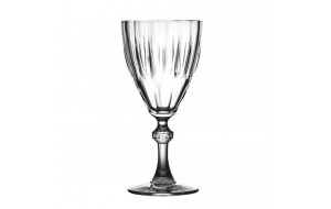 Diamond ποτήρι κρασιού γυάλινο διάφανο σετ έξι τεμαχίων 8.85x18.5 εκ