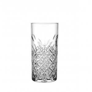 Timeless διάφανο σκαλιστό ποτήρι κοκτέιλ και ποτού από γυαλί σετ τεσσάρων τεμαχίων 6.7x14.3 εκ