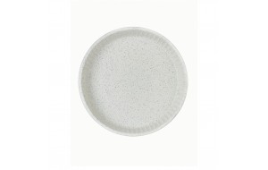 Borcam αντικολλητική στρογγυλή πιατέλα λευκή από γυαλί 25.6x22x6 εκ