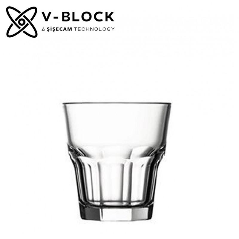 Casablanca διάφανο ποτήρι ουίσκι από γυαλί σετ έξι τεμαχίων 8.6x9.15 εκ