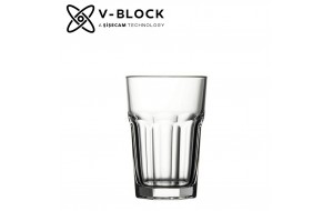 V-Block Casablanca γυάλινο ποτήρι διάφανο νερού 8.3x12.2 εκ