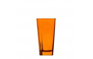 Stephanie γυάλινο ποτήρι χυμού σε πορτοκαλί χρώμα σετ των έξι τεμαχίων 8x14 εκ