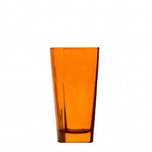 Stephanie γυάλινο ποτήρι χυμού σε πορτοκαλί χρώμα σετ των έξι τεμαχίων 8x14 εκ