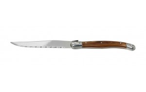 Antique cut μαχαίρι steak ανοξείδωτο με ξύλινη λαβή σετ των δώδεκα τεμαχίων 23 εκ