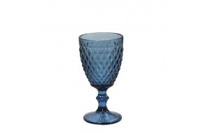 Tristar γυάλινο ποτήρι λευκού κρασιού σε μπλε χρώμα σετ των έξι τεμαχίων 8x16 εκ
