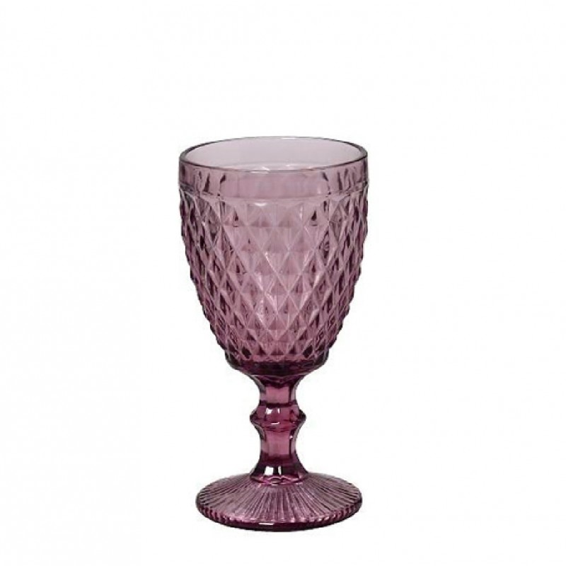 Tristar γυάλινο ποτήρι λευκού κρασιού σε μωβ χρώμα σετ των έξι τεμαχίων 8x16 εκ