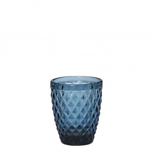 Tristar γυάλινο ποτήρι για ουίσκι σε μπλε χρώμα σετ των έξι τεμαχίων 8x10 εκ