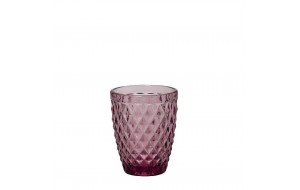 Tristar γυάλινο ποτήρι για ουίσκι σε μωβ χρώμα σετ των έξι τεμαχίων 8x10 εκ