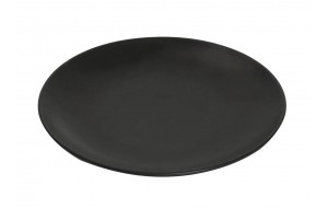 Πορσελάνινο ρηχό πιάτο φαγητού Terra Matt Black σε μαύρο χρώμα σετ των έξι τεμαχίων 26 εκ