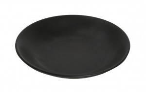 Terra Matt Black πορσελάνινο βαθύ πιάτο φαγητού σε μαύρο χρώμα σετ των έξι τεμαχίων 24 εκ