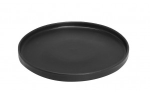 Terra Matt μαύρο πιάτο ρηχό φαγητού σετ έξι τεμαχίων 26 εκ
