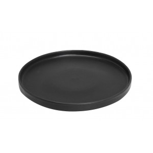 Terra Matt Black μαύρο πιάτο ρηχό φαγητού σετ έξι τεμαχίων 26 εκ