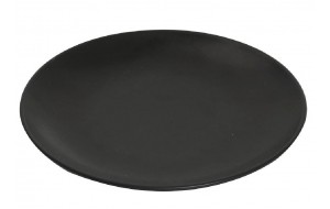 Terra Matt black μαύρο ματ πιάτο ρηχό σετ έξι τεμάχια 30x2.5 εκ