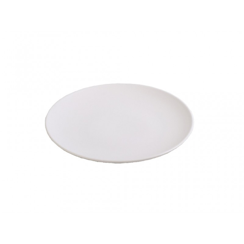 Terra Matt Cream πιάτο λευκό ρηχό από πορσελάνη σετ έξι τεμαχίων 21x2.5 εκ