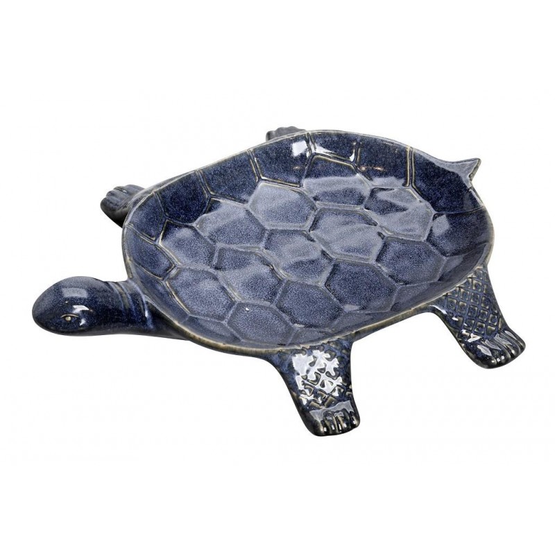 Κεραμικό πιάτο χελώνα σε μπλε χρώμα 34x28x6 εκ
