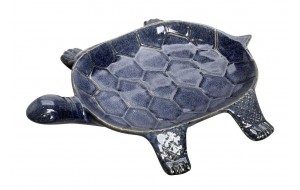 Κεραμικό πιάτο χελώνα σε μπλε χρώμα 23x19x4 εκ