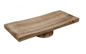 Πλατώ σερβιρίσματος ορθογώνιο ξύλινο σε φυσική απόχρωση με πόδι 70x30x13 εκ