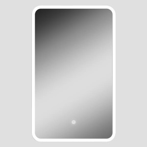 Καθρέπτης παραλληλόγραμμος touch με φωτισμό led λευκός γυάλινος 45x3 εκ